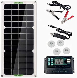 Euizz Panneau solaire 30 W pour voiture, camionnette, bateau - Chargeur de batterie portable 12 V avec contrôleur 100 A