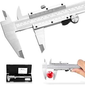 HARDELL Vernier Caliper, Slide Roller Calipers, 6-in Caliper Measuring Tool