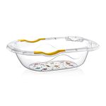 Baby Bath Tub 35Lt Includes Large Bucket, Small Bucket, Baby Net, Suitable for Babies and Children Fun Bath Bubbles 80cm (White)