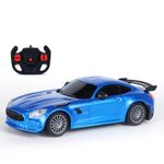 Popsugar High Speed 1:24 Rechargeable Remote Control Car with 2.4G Remote Control | Working Headlights | Lithium Battery | C-Type Charging | Best Gift for Kids | Made in India