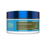 Blue Nectar Green Tea Hair Mask for Dry & Frizzy Hair | Plant Based Biotin Deep Conditioning Hair Mask for Damaged & Curly Hair, All Hair types (13 Herbs, 200 g)