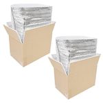 STRBOXONG Thermo Chill Double Insulated Carton with Foil Insulated Bag Liner, Cold Shipping Box for Frozen Food, Cooler Box for Posting, Small Parcel Postage Postal Mailing Boxes 250x155x140 mm (2pcs)