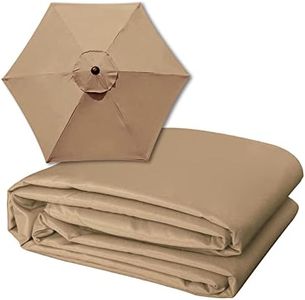 Tela De Recambio para Paraguas, Cubierta para Sombrilla De Toldo De Repuesto De Paraguas De Patio, 4 Especificaciones (2.7M/6 Varillas, 3M/6 Varillas, 2.7M/8 Varillas, 3M/8 Varillas)