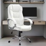 MRC EXECUTIVE CHAIRS ALWAYS INSPIRING MORE M061 Pro High Back Ergonomic Leatherette Revolving Office Boss Chair With 360 Degrees Swivel Chrome Stand & Tilting Locking Mechanism (Engineering Wood)