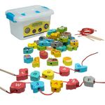Wooden Beads Threading Lacing Game | DIY Lace & String Beading Kit | Multicolor Beads Rope Sewing Toy for Children Kids Boys Girls | Develops Creativity & Imagination