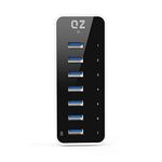 QZ Active Powered USB Hub, 7 Port USB Hub with 12V 3A 36W Power Adapter, USB 3.1 Gen 1