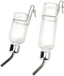 2 Pcs Pet Cage Water Bottle No Drip