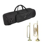 Trumpet Gig Bag 600D Waterproof Oxford Cloth Trumpet Case 6mm Foam Padded Durable Instrument Storage bag with Double Zippers handle and Adjustable Strap