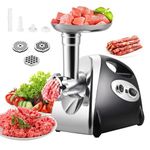 CROWNSHOP Electric Meat 2800W Mincer Grinder Food Grinding Mincing Machine Sausage Maker Stuffer with 7 Attachments Included Grind Variety of Poultry Meat
