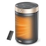 DREO Space Heater for Indoor Use, 1500W PTC Ceramic Safety Heater with Thermostat for Bedroom Home Office, Portable Electric Heaters with Remote, 3 Modes, Overheat & Tip Over Protection, 12H Timer