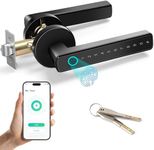 TEKXDD Smart Door Lock, Fingerprint Door Lock 5-in-1, Electronic Fingerprint Keyboard Password APP NFC Smart Lock for Home Bedroom Hotel Office Apartment