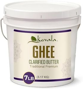 Kevala Ghee Clarified Butter - Made with Grass Fed Milk from Cows, Casein Free and Lactose Free Substitute to a Regular Butter Spread, For Bulletproof Coffee, For Keto and Low-Carb Diets, Bulk 7 lb