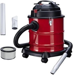 Arebos Aspirateur de cendres de cheminée 1200 W | 20 l avec 4 roulettes avec filtre HEPA avec fonction d'aspiration et de soufflage | Tuyau d'aspiration renforcé en métal et 2 embouts métalliques |