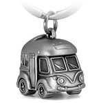 FABACH Camper Keyring Motorhome - Campervan Gift Camper Gifts Motorhome - Van Accessories Miniature Van Motorhome - Camping Gift Ideas for Motorhome Drivers Motorhome Owners, Antique silver,