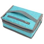 Small Insulated Lunch box Portable Soft Bag Mini Cooler Thermal Meal Tote Kit with Handle for Work & School by FlowFly,Sea Blue