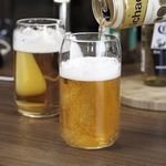WRINGO Beer Cans Set of 2, 400ML Glass Can, Large Big Heavy Cans for Freezer, Multipurpose Mugs, Dishwasher & Microwave Safe (BR-01)