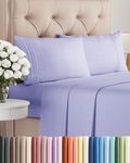 Full Size 4 Piece Sheet Set - Comfy Breathable & Cooling Bed Sheets Set - Hotel Luxury Bedding for Women, Men, Kids & Teens - Deep Pockets, Easy-Fit, Super Soft & Wrinkle Free - Oeko-Tex - Lavender