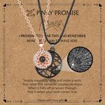 Couple Gifts for Him and Her - 2 PCS Couple Magnetic Necklaces, Valentines Gifts with Pinky Promise Card, Couples Gifts for Boyfriend Girlfriend | Romantic Couple Christmas Gifts, Black + Rose Gold