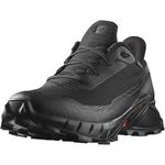 Salomon Men's Alphacross 5 Gore-Tex Running Shoe, Black/Black/Ebony, 9.5 UK