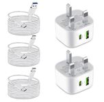 2Pack 25W Super Fast Charger Plug and Cable for Samsung Galaxy A55 5G/A15 A25 A35 A05S/S24 Plus/S24 Ultra/S23 FE/A54 A34 A14 A53 A23 A33 S22 S21 A52S;Z Fold 4 5,Dual Port USB C Phone Charging Adapter