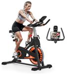 Wenoker Exercise Bike, Spin Bike Indoor Cycling Exercise Equipment for Home Gym Use with LCD Momitor and Tablet Mount,Fitness Workout Cardio Training Machine, Assault Stationary bike