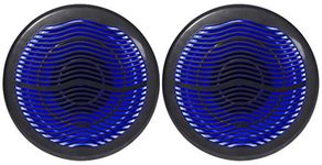 (2) Rockville MS10LB 10" 2400 Watt Black Marine Boat 10" Free Air Subwoofers w/LEDs