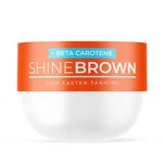 BYROKKO Shine Brown Beta Carotene Tanning Accelerator, Natural Tan-Boosting Sunbed Cream Effective in Sunbeds & Outdoor Sun, Long-Lasting Hydrating Formula with Natural Oils, 200 ml