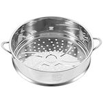 Kichvoe Stainless Steel Steamer Baskets Vegetable Steamer Baskets Food Steamer Pot for Cooking Bun Dim Sum Dumpling Steam Basket 24cm