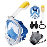 Inllex Diving mask Snorkel mask Diving mask Full face mask with Easy Breathing, 180° sea View Anti-Fog Anti-Leak Design Swimming Diving Full face mask with Action Camera Mount for Adults (L/XL)