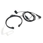 stdgove 2 Pin Tactical Throat Mic Microphone 2-way Radio Neck Bone Conduction Headset Mike for Motorola CP100 PR400 CP200D CLS1140 DLR1060 CP185 Walkie Talkies