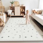 PIGLOG Baby Foam Play Mat, 72x48 Baby Crawling Mat, Floor Mats for Kids for Baby with Interlocking Floor Tiles, Toddler Play Mat for Indoor and Outdoor, Easy to Clean Playroom Floor Mat, Joy