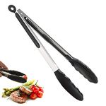 Food Tongs For Cooking With Silicone Tips