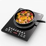 Portable Induction Cooktop, Countertop Burner with Multi-Function, 2200w Electric Stove with Easy Clean Glass, 8 Modes Sensor Touch Cooker (YT1)