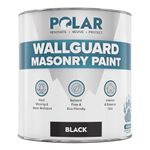 Polar Wallguard Black Masonry Paint Exterior - 500 ml | Waterproof Coating for Brick, Concrete, Stone, Pebbledash, and Ironwork | High Durability and Superior Protection for Exterior Walls