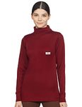 THERMOCOT Women's Solid Regular Fit Thermal Top (Boiler_Maroon 2XL)