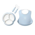 BabyBjörn Mealtime Set, 4 pcs, Powder Blue