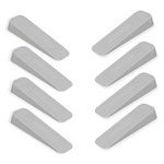 ALP Heavy Duty Anti|Non Slip Rubber Door Stoppers with Doors Powerful Gripping Work of Any Surface for Home, Offices, Warehouses & Classrooms Door Bottom Sealing 120mm x 37mm x 20mm (White, Pack of 8)