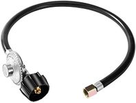 Suppmen Propane Hose with Regulator 2 Feet Universal QCC1 Replacement Hose and Regulator kit for LP Gas Grill 3/8 Female Flare Nut for Grill Heater Fire Pit Stove etc.as Parts and Accessories.