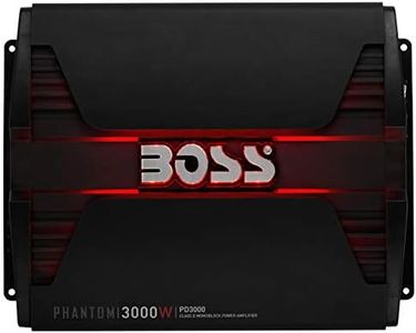 BOSS Audio Systems PD3000 Class D Monoblock Car Amplifier - 3000 High Output, 1 Ohm Stable, High/Low Level Inputs, Hook Up To Subwoofer For Bass