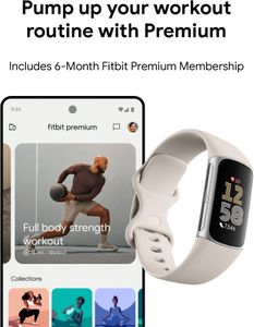 Fitbit Charge 6 Fitness Tracker – Porcelain Silver
