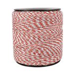 Ejoyous Electric Fence Wire, 1640 Feet 500 Meter Portable Livestock Fencing Polywire Roll Stainless Steel Conductive Fence Rope, Red and White Color