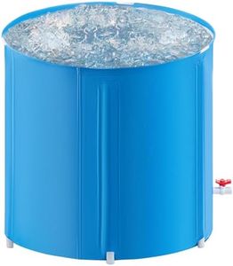 Dhouse Portable Bathtub 68 X 65CM 230L Foldable Free Standing Soaking Bath Tub Adult SPA Bathtub for Student Home Camping (Dark Blue)