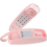 Sangyn Retro Wall Phone with Big Button Lighted Keypad, No AC Power Required, Loud Visual Ringer, Redial, Volume Control, Vintage Corded Phone for Home Office, Seniors Princess Phone Landline Phone