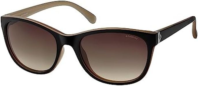 Polaroid Sunglasses Women's P8339s Polarized Wayfarer Sunglasses, Black, 55mm