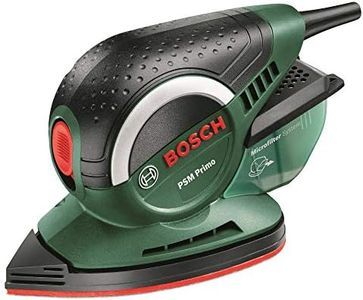 Bosch 50W Electric Detail Palm Sander Compact Kit, Includes Sandpaper Sheet (PSM Primo). Made in Europe