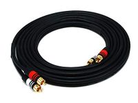 Monoprice 102865 12-Feet Premium 2 RCA Plug to 2 RCA Plug 22AWG Cable - Black