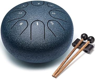 MEEKOO Steel Tongue Drum Set - 8 Notes 6 Inch C-Key Tongue Drums - Handpan Percussion Instruments - Musical Toys and Drummer gifts for Beginner Kids Adult Gift（Navy blue）