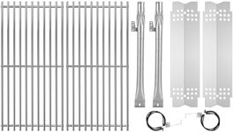 Grill Parts for Nexgrill Replacement Parts 2 Burner 720-0864M 720-0864, Megamaster 2 Burner 720-0864MA, Parts for Nexgrill Stainless Steel Grates, Burner Tubes, Heat Plates & Igniters Kit 2-Pack Set