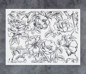 GSS Designs Large Flower Wall Stencils for Painting 12x16Inch Floral Stencil for Painting on Walls Wood Floor Furniture Crafts Plant Leaf Stencils