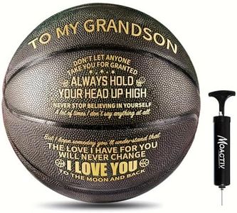 Valentines Day Gifts For Kids, Graduation Birthday Gifts For Grandson, Grandson From Grandparents, Engraved 29.5" Basketball Size 7, Gifts For Teen Boys, Gifts For Him, Mens Valentines Day Gifts